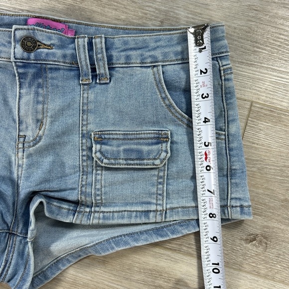 Edikted Size Large Cargo Denim Micro Shorts Booty Shorts Cotton Blend - Picture 14 of 15